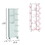Crovie Linen 63-inch High Bathroom Cabinet Linen Storage Cabinet with Seven Open Shelves