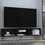 Vassel TV Stand, Entertainment Unit with Hinged Drawers and Hairpin Legs