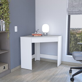 Amity Corner Desk with Spacious Drawer and Optimal Workstation
