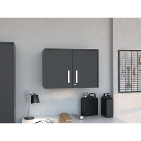Storage Cabinet - Wall Cabinet, Three Interior Shelves, Double Door B070P188810