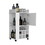 Fargo Bar Cart with Cabinet, 6 Built-in Wine Rack and Casters B070P188860