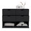 Basilea 4 Drawers Double Dresser with 2 pull down Cabinets Black B070P214577