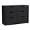 Basilea 4 Drawers Double Dresser with 2 pull down Cabinets Black B070P214577