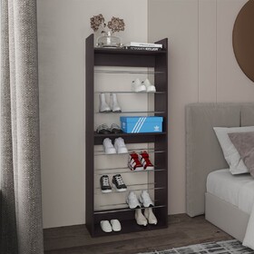 Ronald 10-Tier Shoe Rack with Slim Vertical Design, Freestanding Footwear Storage, Black B070P337107