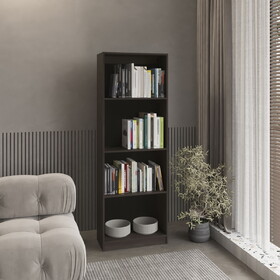 Home Tall Elegant 4-Shelf Bookcase Kronos, Open Storage, Stained Walnut B070P337148