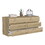 Asteria 6 Drawer Double Dresser, Metal Handles -Light Oak / White B070S00004