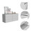 Asteria 6 Drawer Double Dresser, Metal Handles -White B070S00005