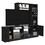 Kava Entertainment Center, Six External Shelves, Double Door Cabinet, Storage Spaces for TV&#180;s up 37" -Black
