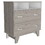 Portanova Two Drawer Dresser, Two Open Shelves, Superior Top, Four Legs -Light Gray / White B070S00070