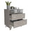 Portanova Two Drawer Dresser, Two Open Shelves, Superior Top, Four Legs -Light Gray / White B070S00070