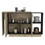 Sicilia Kitchen Island, Two External Shelves, Double Door Cabinets, Three Shelves -Black / Light Oak B070S00074