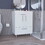 Velloc Single Bathroom Vanity, Double Door Cabinet, One Drawer -White