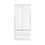 Austin 2 Drawers Armoire, Double Door, Hanging Rod -White