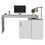 Axis Modern L-Shaped Computer Desk with Open & Closed Storage -White