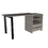 Malaui 120 Desk, Two Legs, Two Drawers, Two Shelves -Light Gray