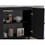Napoles 2 Utility Sink with Cabinet, Stainless Steel Countertop, Interior Shelf-Black B070S00169
