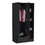 Memphis Wardrobe Armoire with 4-Tier Storage Shelves and 1 Drawer Black B070S00203