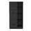 Memphis Wardrobe Armoire with 4-Tier Storage Shelves and 1 Drawer Black B070S00203