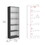 Kenyon 2 Piece Home Bookcase set, 42" Wide with 10 Shelves, Living Room Set Matt Gray / White B070S00244