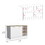 Ginger Kitchen Island, Three Open Shelves, Two Cabinets B070S00310