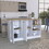 Ginger Kitchen Island, Three Open Shelves, Two Cabinets B070S00310