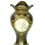 16.25" Tall Polyresin Decorative Vase, Gold Leaves and Greek Accent B072115818