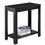 24" Tall Wooden End Table with Black finish B072115844