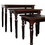 3-Piece Wooden Nesting Table Set, Dark Cherry finish B072115852