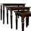 3-Piece Wooden Nesting Table Set, Dark Cherry finish B072115852