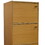 35.5" Tall 3-Tier Wooden Bookcase / Book Shelf with Doors, Natural Finish B072115887