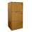 35.5" Tall 3-Tier Wooden Bookcase / Book Shelf with Doors, Natural Finish B072115887