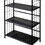 64" Tall 5-Tier Corner Metal Bookcase / Book Shelf, Black finish B072115892