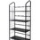 64" Tall 5-Tier Corner Metal Bookcase / Book Shelf, Black finish B072115892