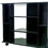 35" x 30" Wooden TV Stand, Black finish B072115894