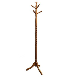 71.5" Tall Wooden Standing Coat Rack" Twist" with Natural finish B072115910