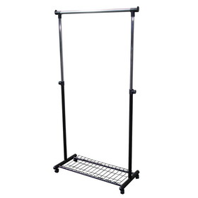 66" Tall Metal Coat Rack with Black finish B072115911