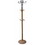 73" Tall Chrome and Wood Coat Rack, Oak finish B072115914