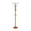 73" Tall Chrome and Wood Coat Rack, Oak finish B072115914