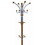 73" Tall Chrome and Wood Coat Rack, Oak finish B072115914