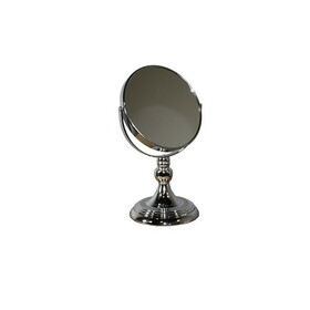 6.5" Diameter Chrome Make-Up Mirror, x5 magnification, Silver finish B072115926