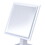 9.5" Tall Polyresin and Wood Make-Up Mirror on a Pedestal, White finish B072115939