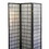 70" Tall 3-Panel Screen / Room Divider, Japanese Style with Black finish B072115956