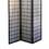 70" Tall 3-Panel Screen / Room Divider, Japanese Style with Black finish B072115956