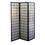 70" Tall 3-Panel Screen / Room Divider, Japanese Style with Black finish B072115956