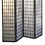 70" Tall 4-Panel Screen / Room Divider, Japanese Style with Black finish B072115957