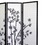 70" Tall 3-Panel Screen / Room Divider, Bamboo Design with Black finish B072115974