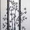 70" Tall 3-Panel Screen / Room Divider, Bamboo Design with Black finish B072115974