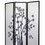 70" Tall 3-Panel Screen / Room Divider, Bamboo Design with Black finish B072115974