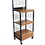 59.5" Tall 4-Tier Microwave Kitchen Cart with Drawer and Outlet, Black and Natural B072115977