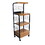 59.5" Tall 4-Tier Microwave Kitchen Cart with Drawer and Outlet, Black and Natural B072115977